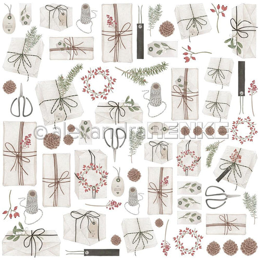 A.RENKE - Carta  "Gift Sheet with Decorations"- 10.2409