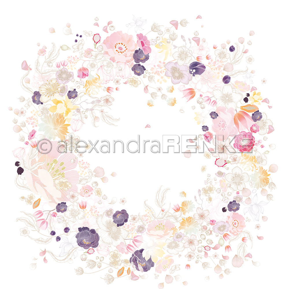 Design paper 'Wreath blossom world '- P AR 10.3137 - A.RENKE