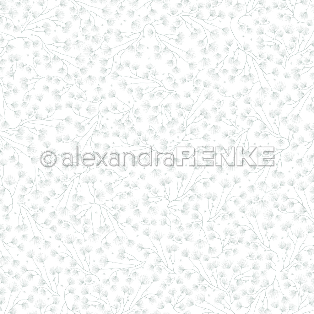 Design paper 'Fine pine branch variety jasper green'- P-AR-10.3232- A.RENKE