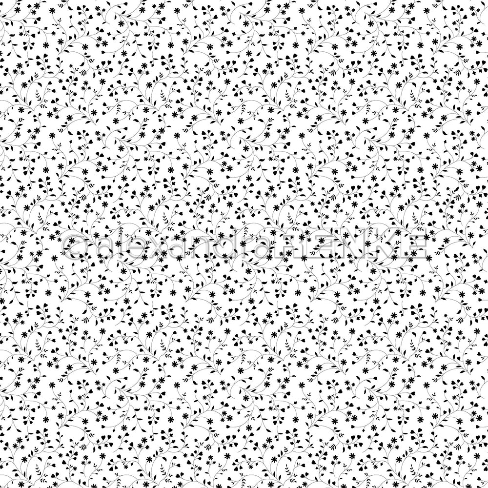 Design paper 'Flower vine black' - P-AR-10.3347 - A.RENKE