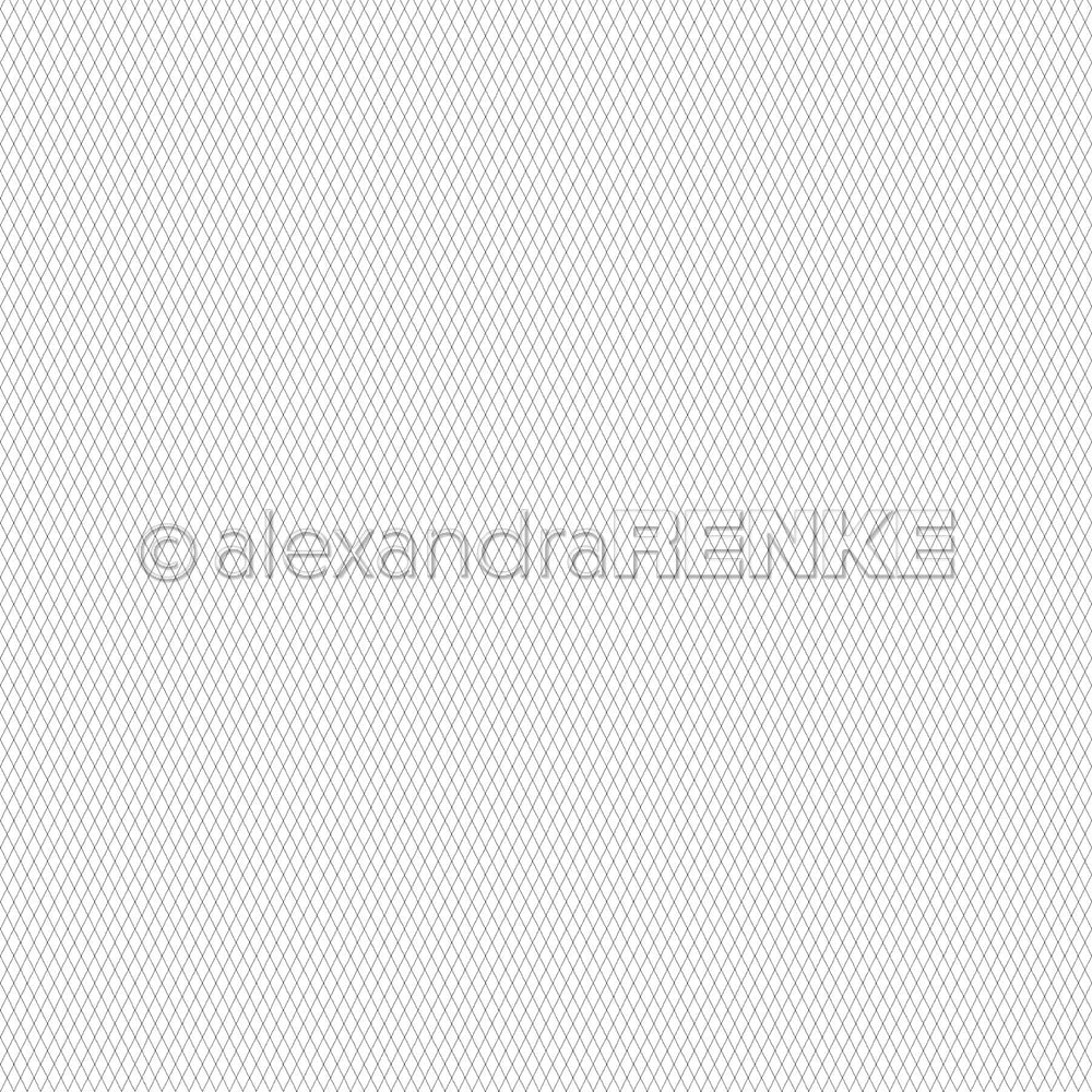 Design paper 'Fine rhombuses black' - P-AR-10.3366 - A.RENKE