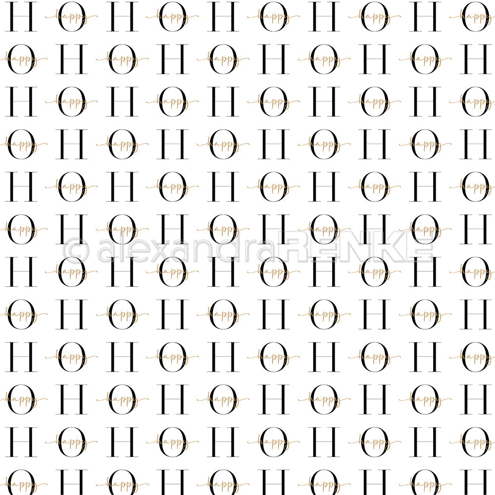 Design paper ' Large Typo combo Ho Ho Ho'- P-AR-10.3648- A.RENKE