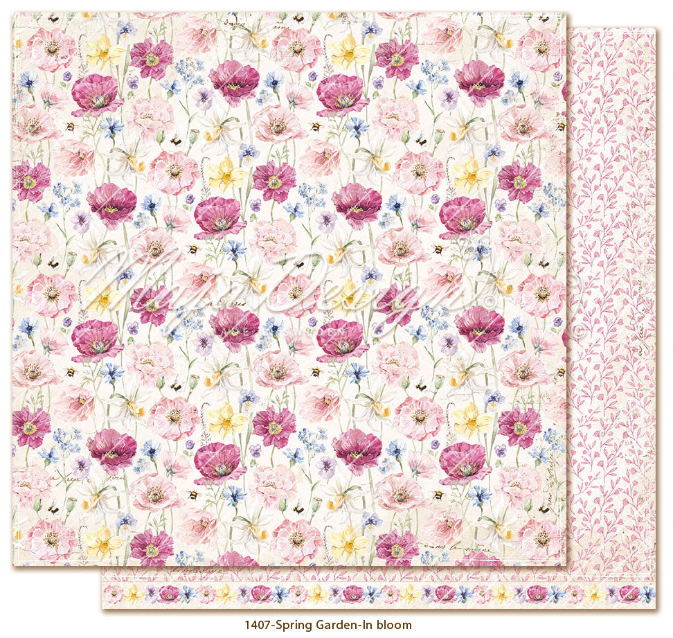 Foglio carta "Spring Garden - In bloom" - 1407 - MAJA DESIGN