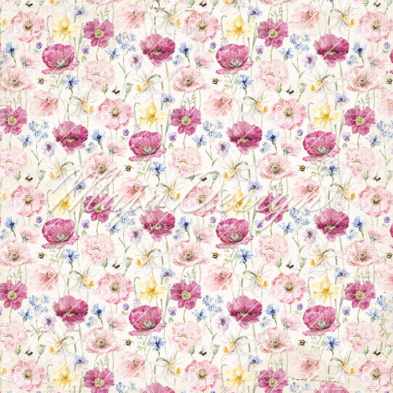Foglio carta "Spring Garden - In bloom" - 1407 - MAJA DESIGN