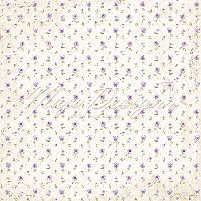 Foglio carta "Spring Garden - Violets" - 1414 - MAJA DESIGN