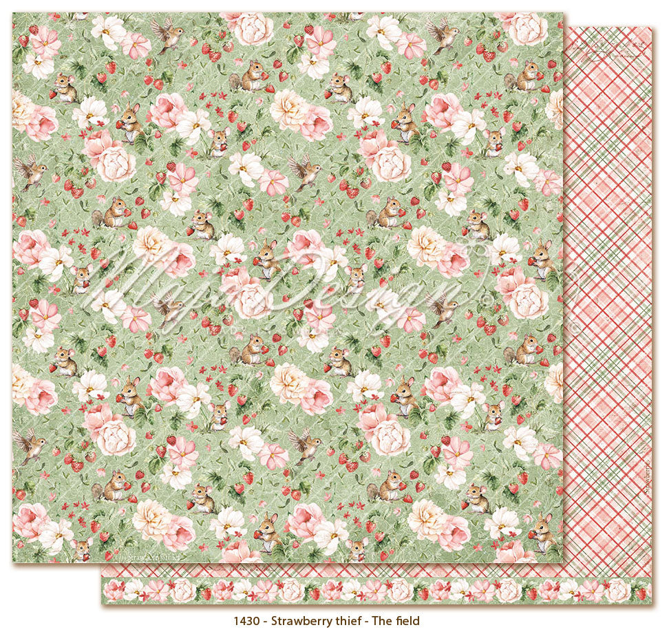 Foglio carta " Strawberry thief - The field" - 1430 - MAJA DESIGN