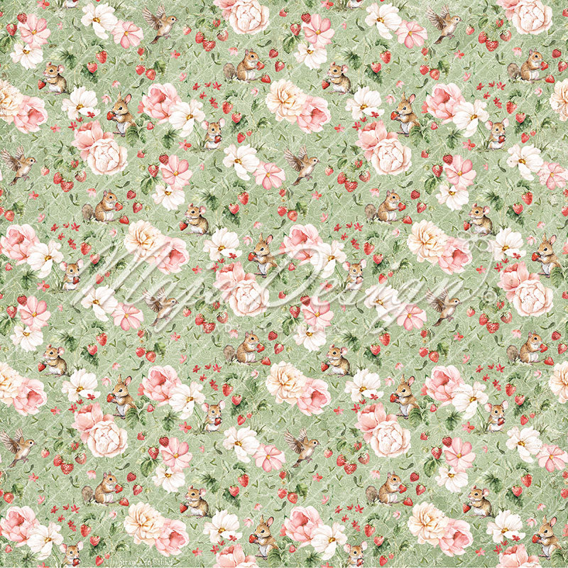 Foglio carta " Strawberry thief - The field" - 1430 - MAJA DESIGN