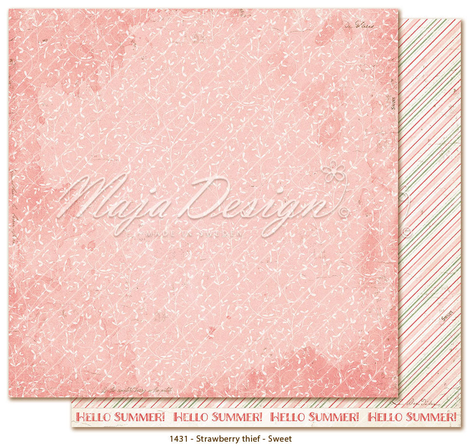 Set Carte "STRAWBERRY THIEF" - 12x12" -1444- MAJA DESIGN
