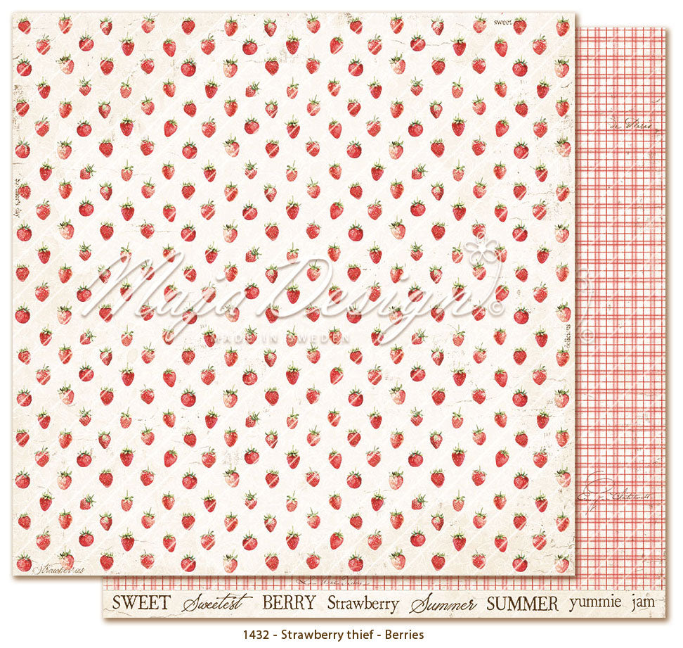Set Carte "STRAWBERRY THIEF" - 12x12" -1444- MAJA DESIGN