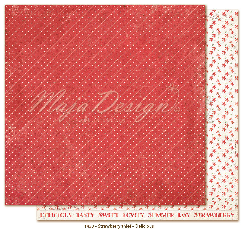 Set Carte "STRAWBERRY THIEF" - 12x12" -1444- MAJA DESIGN