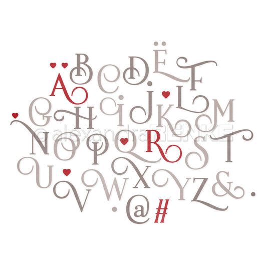 Set Fustelle  'Letters with swing' -D-AR-ty0209 - A.RENKE