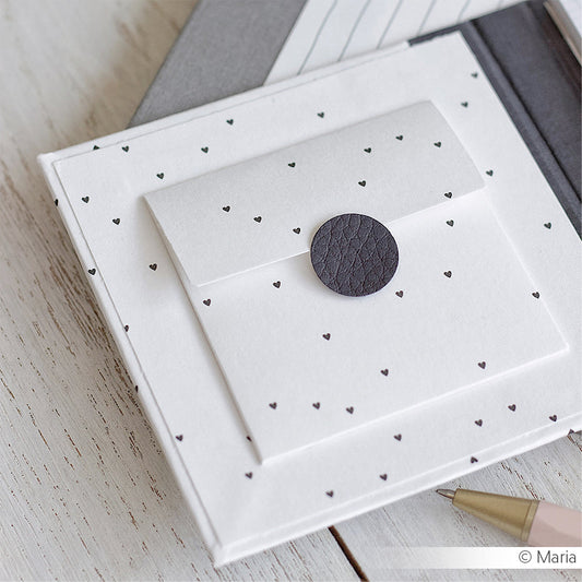 Design paper 'Heart Rain Black' - P-AR-10.2911 - A.RENKE