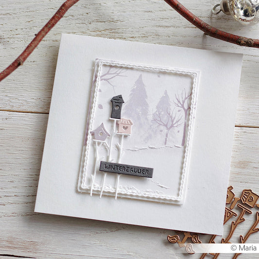 Set Fustelle '3 small birdhouses'- D-AR-BA0374- A.RENKE