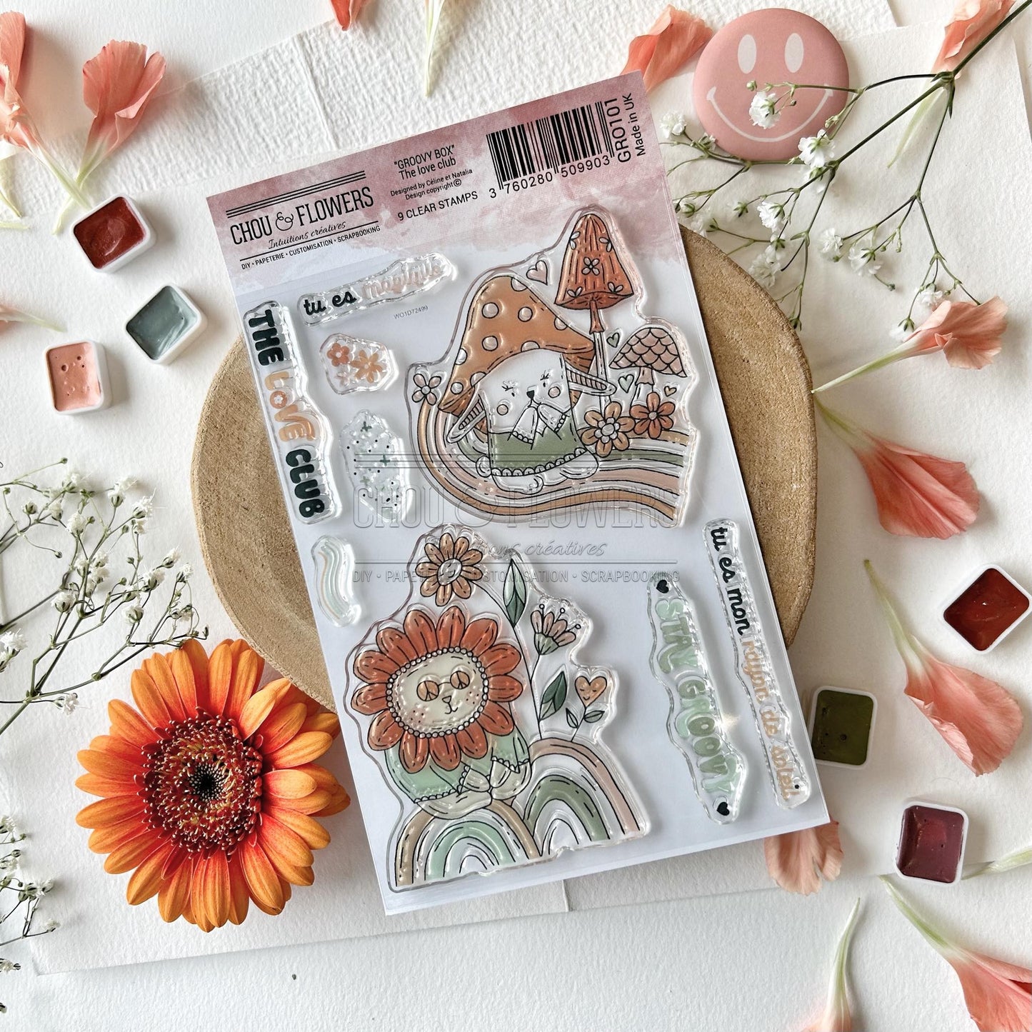 BOX -GROOVY BOX - PEACE AND LOVE - GRO105 - CHOU & FLOWERS
