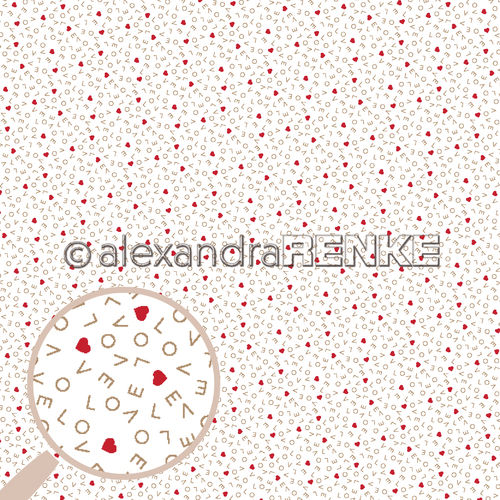 A. RENKE - Carta 'Love Letters with red hearts ' 10.2165