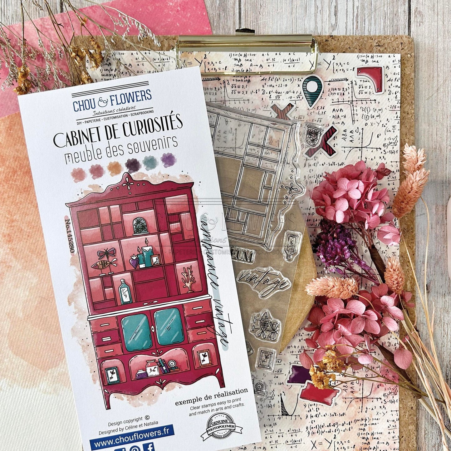 SET TIMBRI CLEAR - MEUBLE DES SOUVENIRS - CAB118 - CHOU & FLOWERS