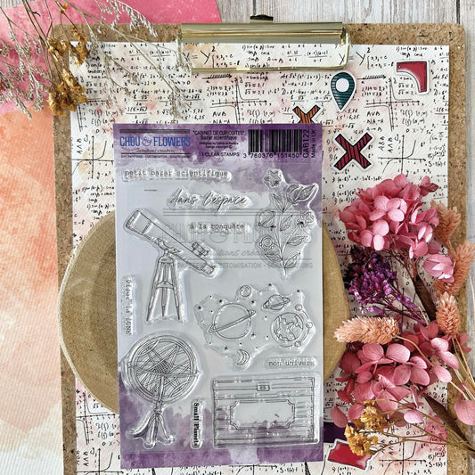 SET TIMBRI CLEAR - BAZAR SCIENTIPHIQUE - CAB122 - CHOU & FLOWERS
