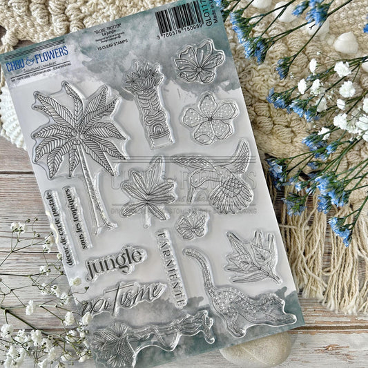 SET TIMBRI CLEAR - LA JUNGLE - GLO117 - CHOU & FLOWERS