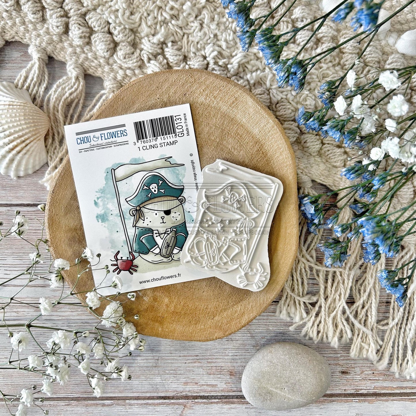 TIMBRO CLING - DOUDOU CAPITAINE - GLO131 - CHOU & FLOWERS