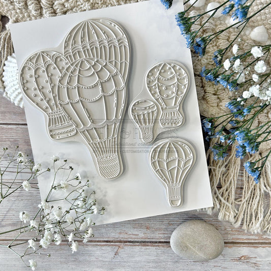 SET TIMBRI CLING - LES MONTGOLFIERES - GLO137 CHOU & FLOWERS