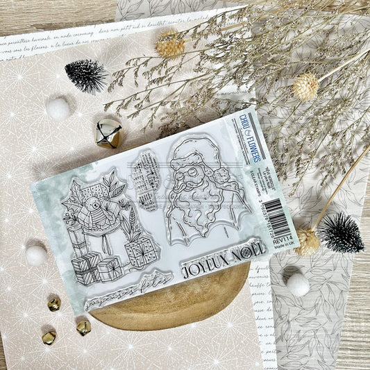 SET TIMBRI CLEAR - LE PERE NOEL - REV114 - CHOU & FLOWERS