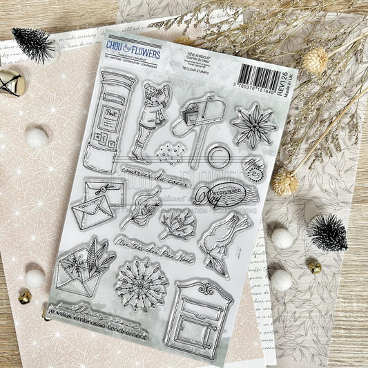 SET TIMBRI CLEAR - COURRIER DU COEU - REV126 - CHOU & FLOWERS