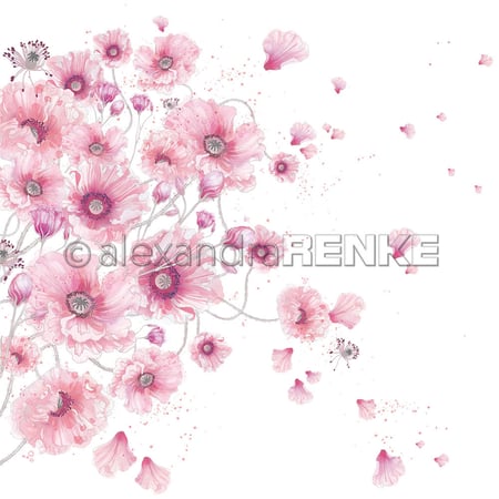 Design paper 'Tender Flowers Rouge' - P-AR-10.2636- A.RENKE