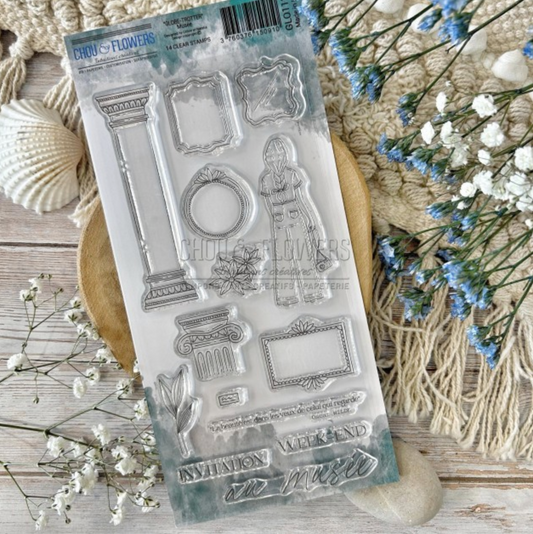 SET TIMBRI CLEAR - MUSEE - GLO112 - CHOU & FLOWERS