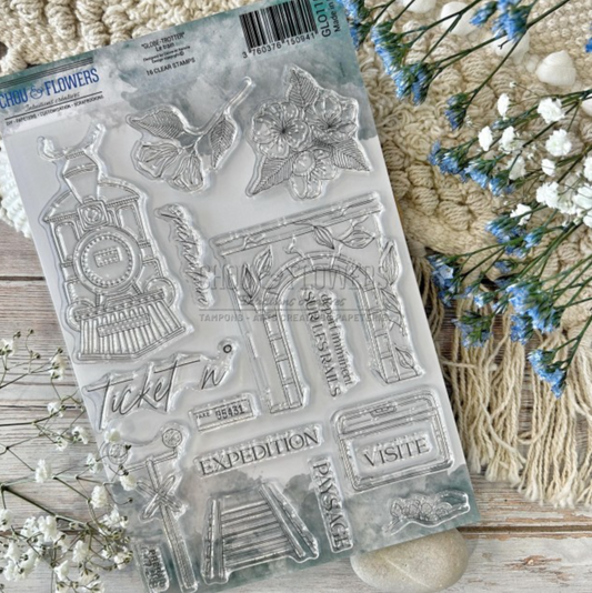 SET TIMBRI CLEAR - LE TRAIN - GLO115 - CHOU & FLOWERS