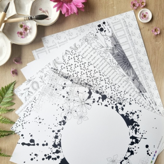 SET CARTE - VIBRATIONS - VIB133 - CHOU & FLOWERS