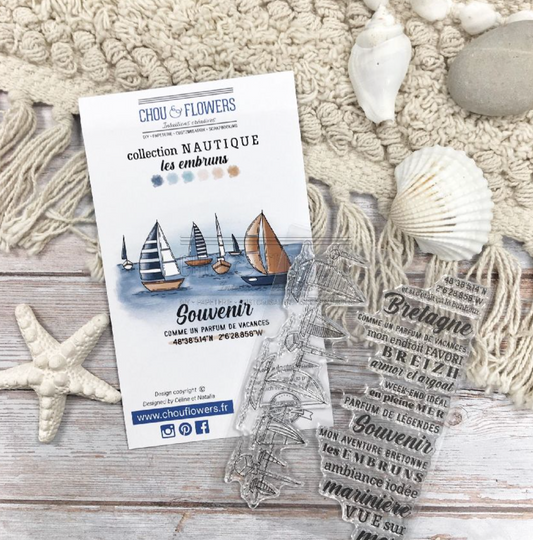 Set TIMBRI CLEAR - LES EMBRUNS - NAU122 - CHOU & FLOWERS