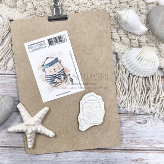 TIMBRO CLING - DOUDOU MARIN - NAU101 - CHOU & FLOWERS