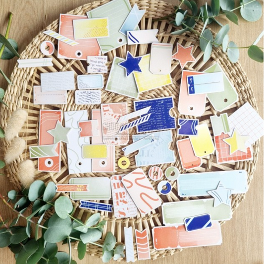 SET DIE-CUTS "ETIQUETTES SUD" -SUD126- CHOU & FLOWERS