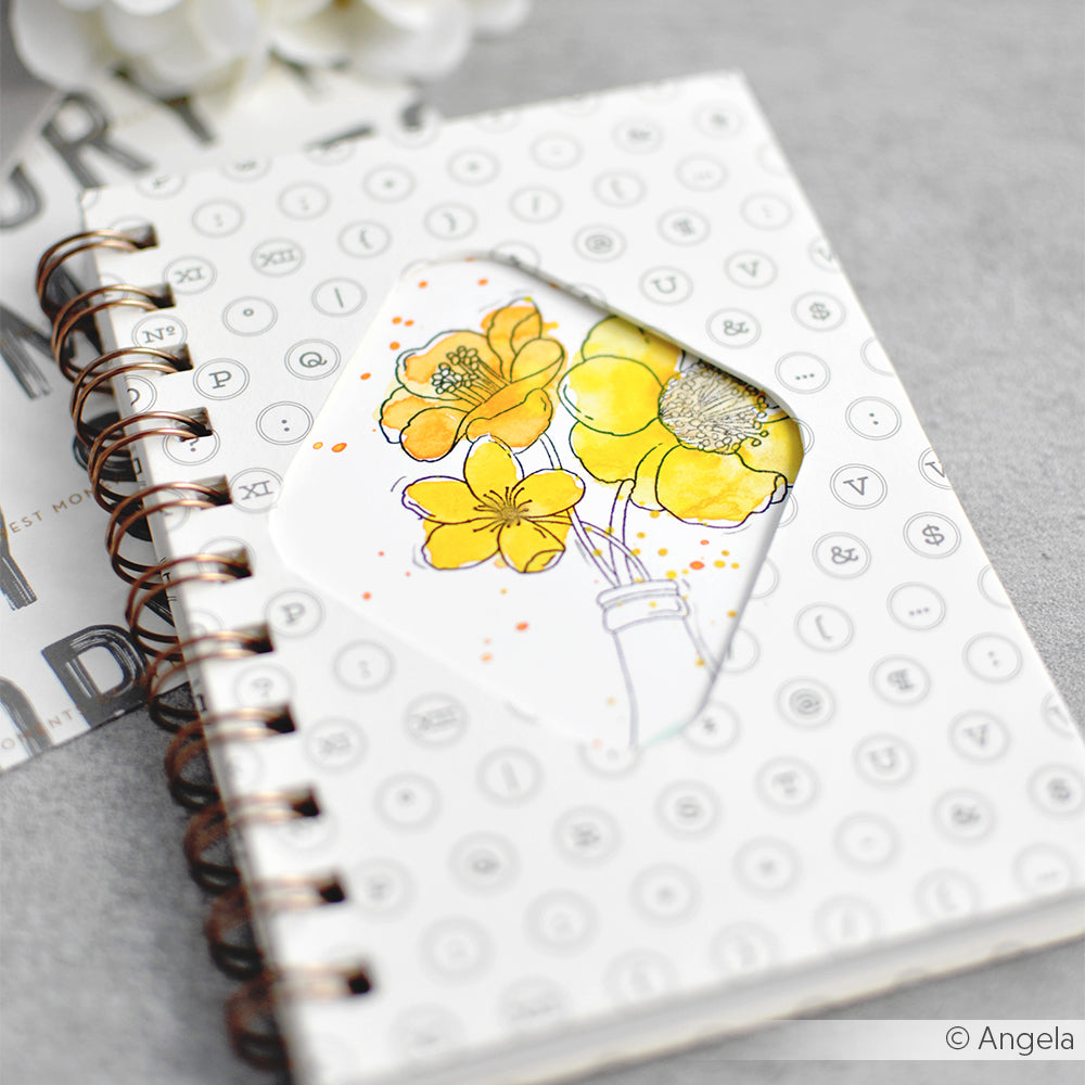 Book cover paper 'Typewriter Alphabet Diamond Grey' - BP-AR-0005- A.RENKE