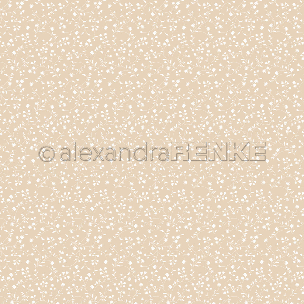 Book cover paper 'Floral Vineon Beige' - BP-AR-0030- A.RENKE