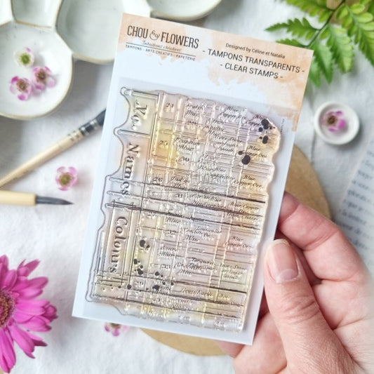 TIMBR0 - FOND COLOURS -VIB110- CHOU & FLOWERS