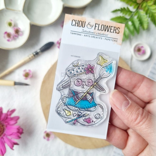 TIMBRO - DOUDOU CREATIF -VIB101- CHOU & FLOWERS