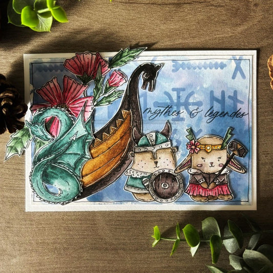 TIMBRO CLEAR - DOUDOU VIKING - REV101 - CHOU & FLOWERS