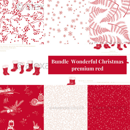Bundle  "Wonderful Christmas premium red"- A.RENKE