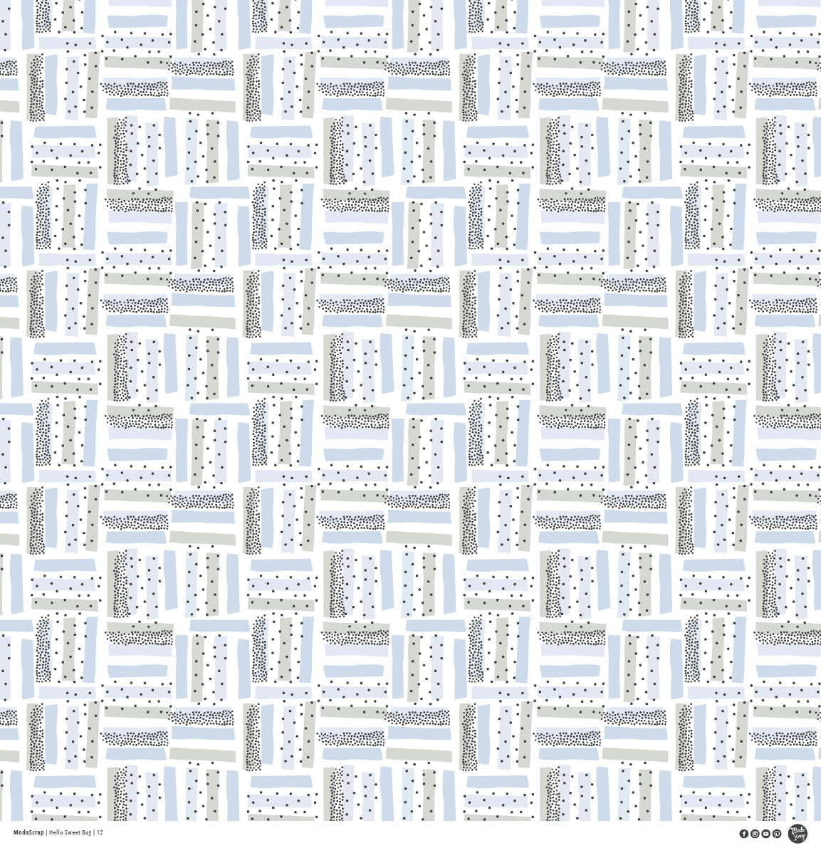 PAPER PACK "HELLO SWEET BOY" 12X12"- HSBPP12 - MODASCRAP