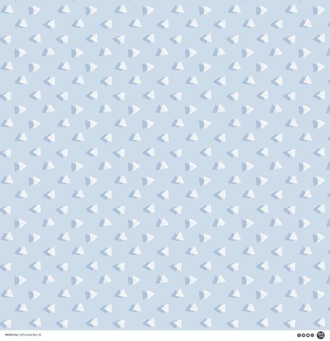 PAPER PACK "HELLO SWEET BOY" 12X12"- HSBPP12 - MODASCRAP
