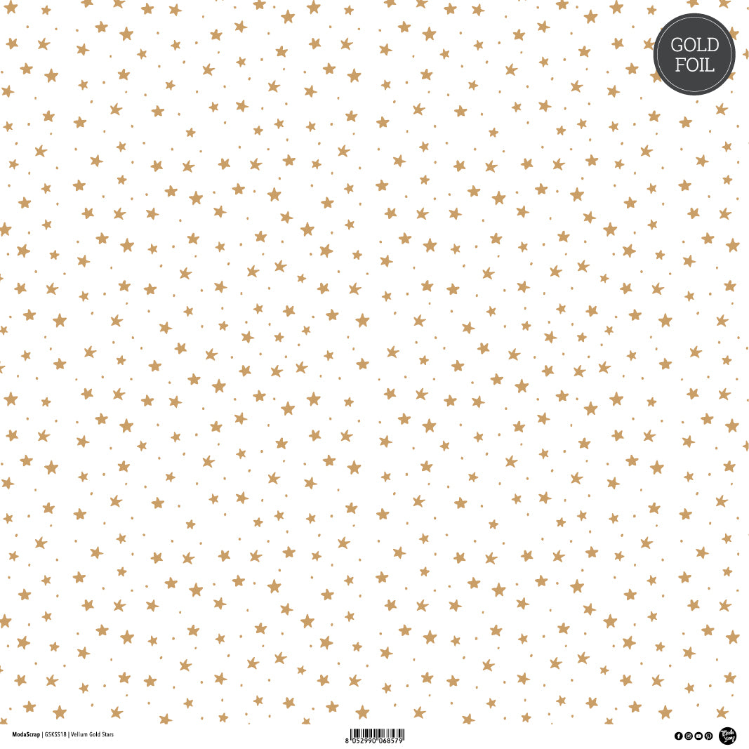 VELLUM "GOLD STARS" - GSKSS18 - MODASCRAP