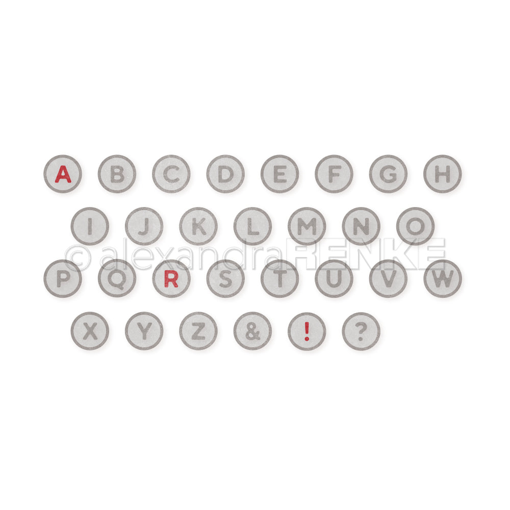 Set Fustelle 'Typewriter alphabet' -D-AR-ty0119 - A.RENKE