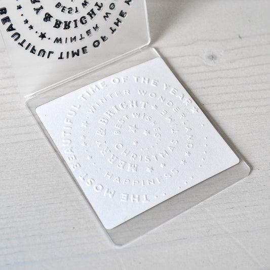Embossing Folder 'Typo circle Beautiful Time'- EF-AR-W0022- A.RENKE