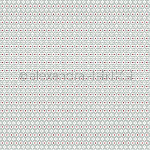 A. RENKE - 'White Christmas stars red points' card 10.1038