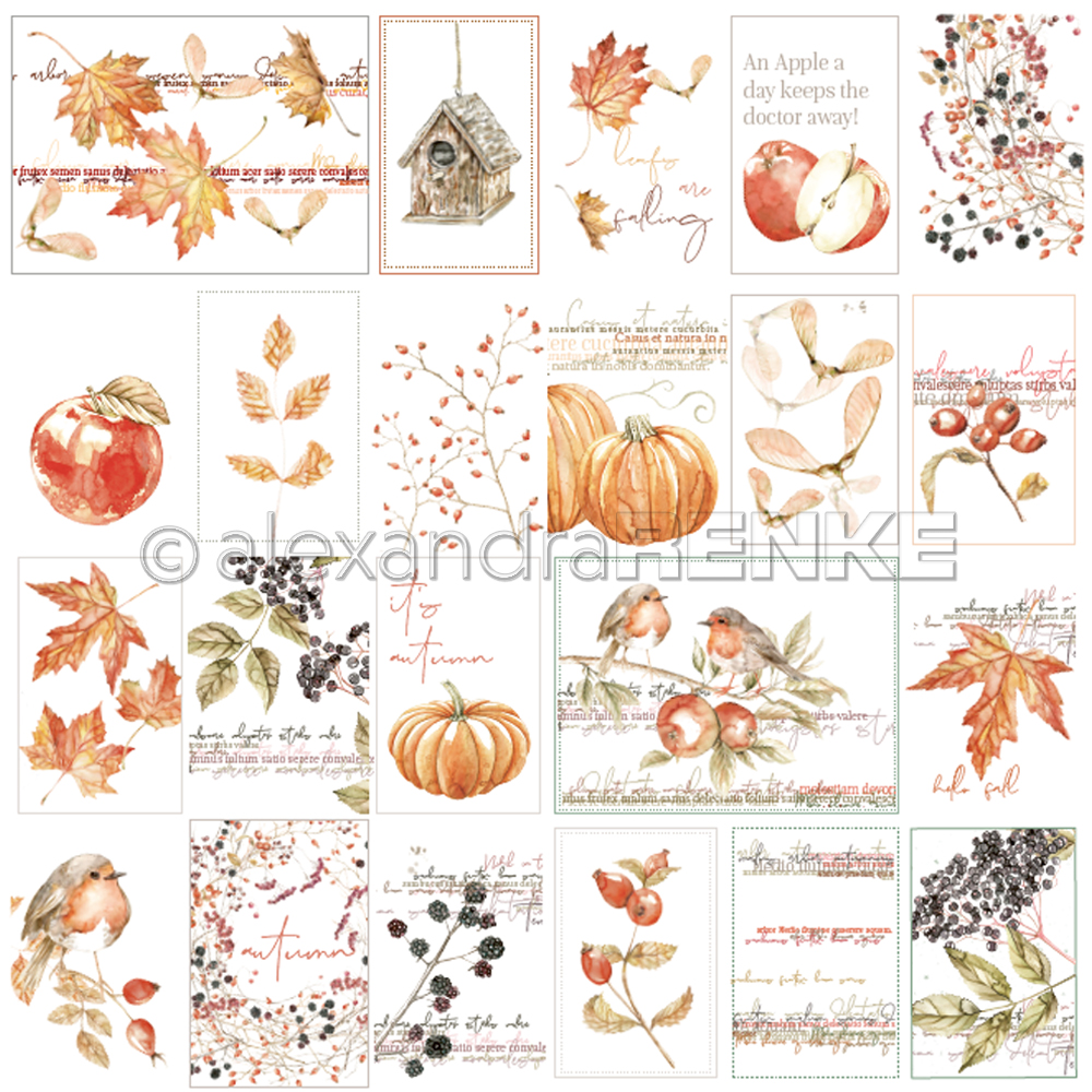 Design paper 'Autumn Wreath Berries' - P AR 10.1032 - A.RENKE