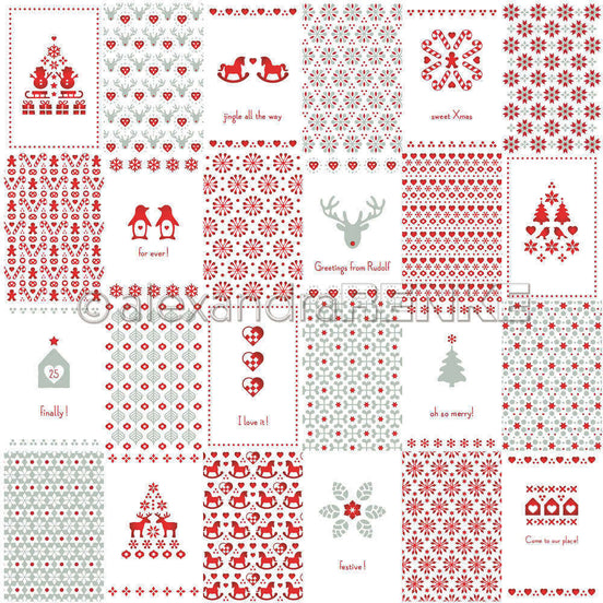 A. RENKE - Carta 'Card-bow Xmas-pattern int.' 10.1033X
