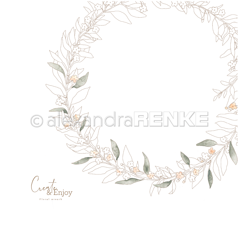 A. RENKE - Carta 'Create & Enjoy olive wreath' 10.1166