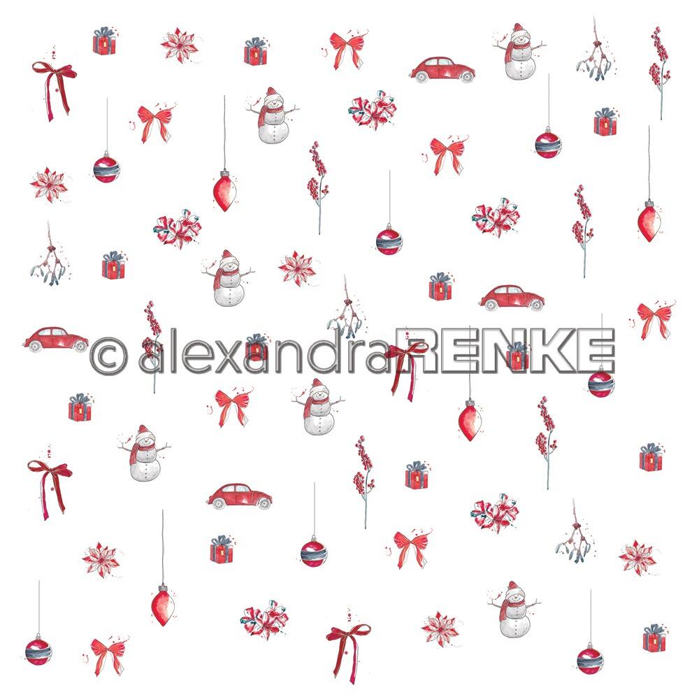 A. RENKE - Carta  "Floral christmas Red mini rapport" - 10.2014