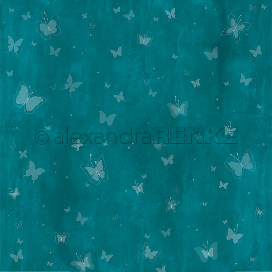 A.RENKE - Carta "Artist Butterflies Teal Blue" 10.2780